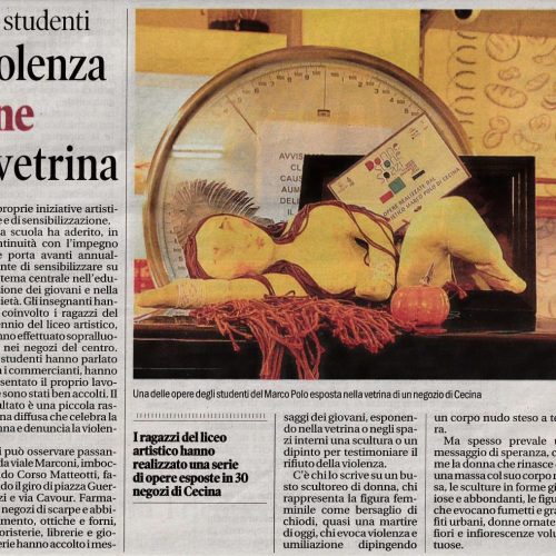 Sul Il Tirreno un articolo a cura di Federica Lessi sulla Mostra degli studenti del Liceo Artistico Marco Polo